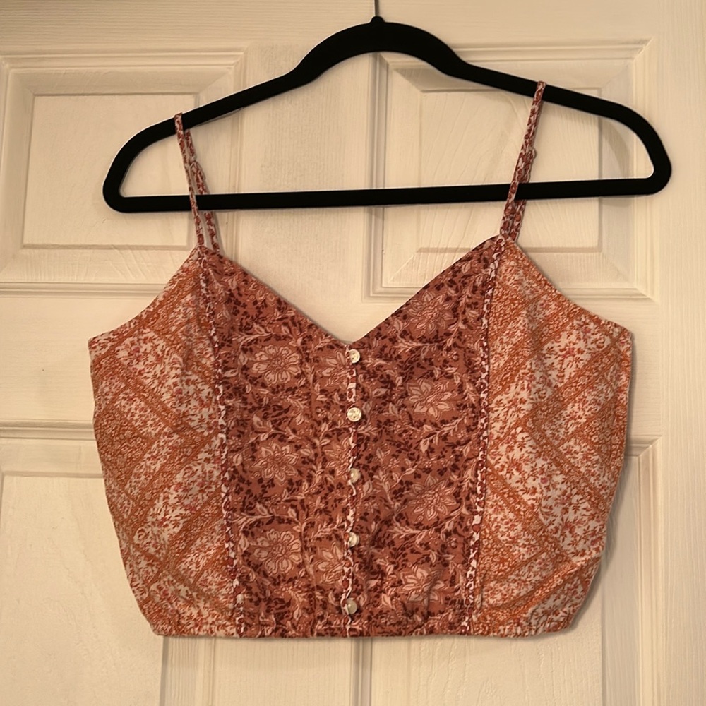 Floral Patterned Crop Top